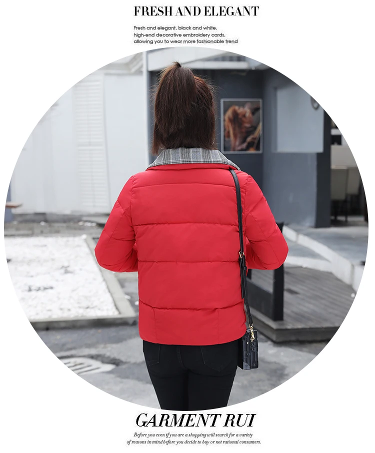 Tcyeek Winter Jacket Women Parkas Mujer Women's Down Cotton Jackets Feminine Hiver Warm Coat Fit Office Ladies Clothes 1986