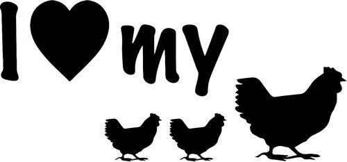 

For I Love My Chicken Home Decor Car Truck Window Decal Sticker