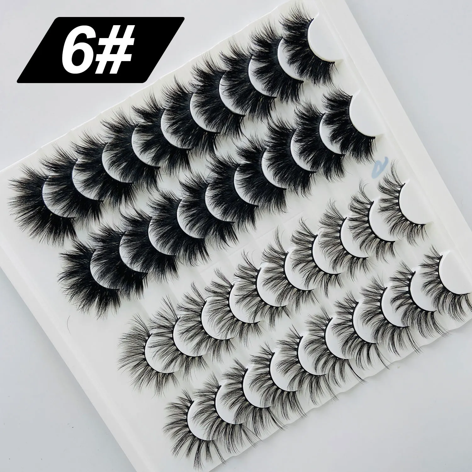 

20 Pairs 3D Mink Hair False Eyelashes Natural/Thick Long Handmade Eye Lashes Wispy Makeup Beauty Extension Tools