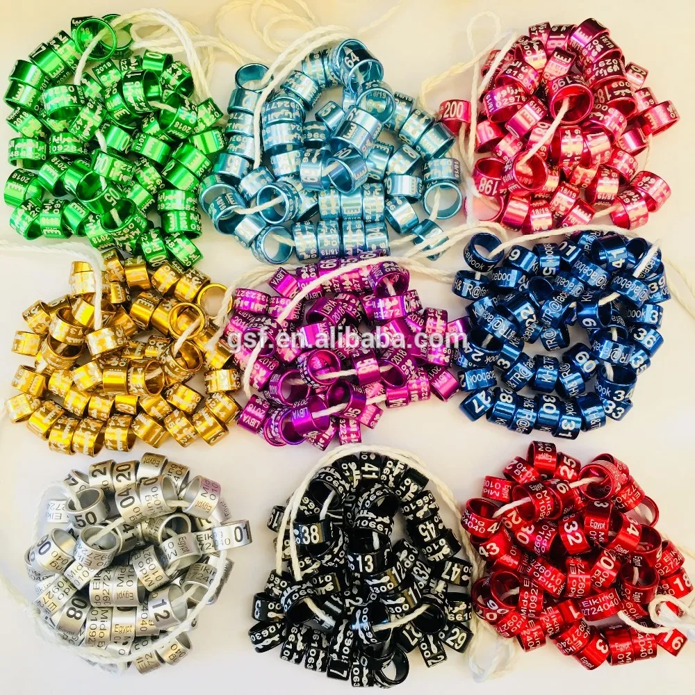 100 шт. последние высококачественные алюминиевые кольца на лапку голубя 2-16 мм | Дом