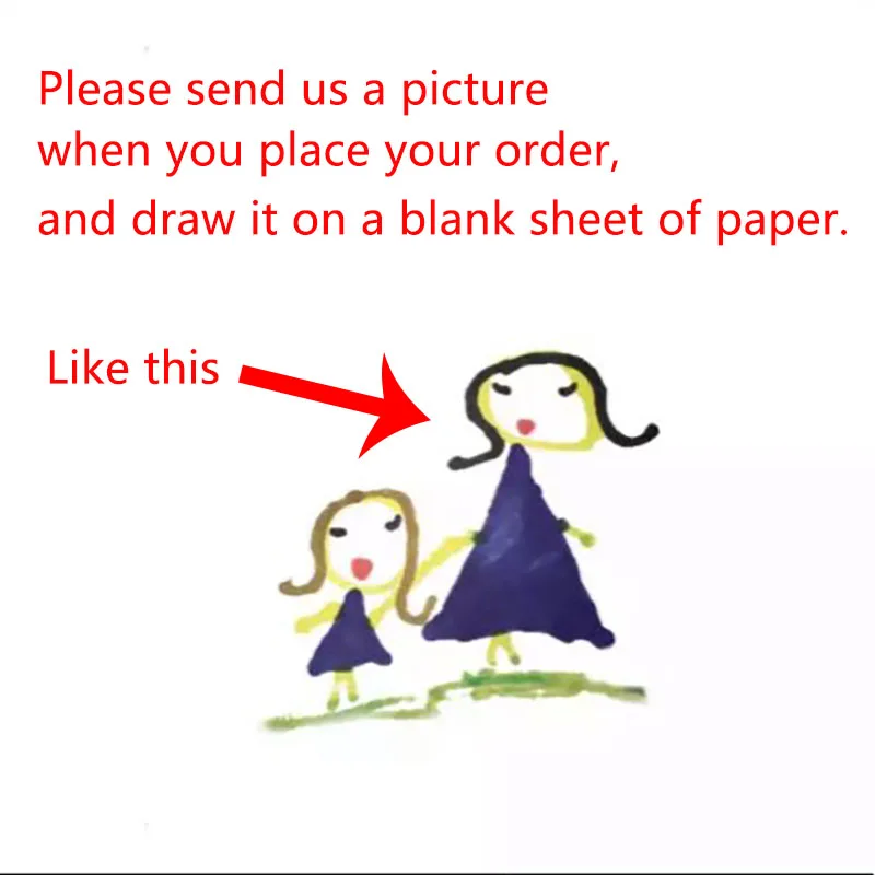 Персонализированное ожерелье из нержавеющей стали для рисования детей колье