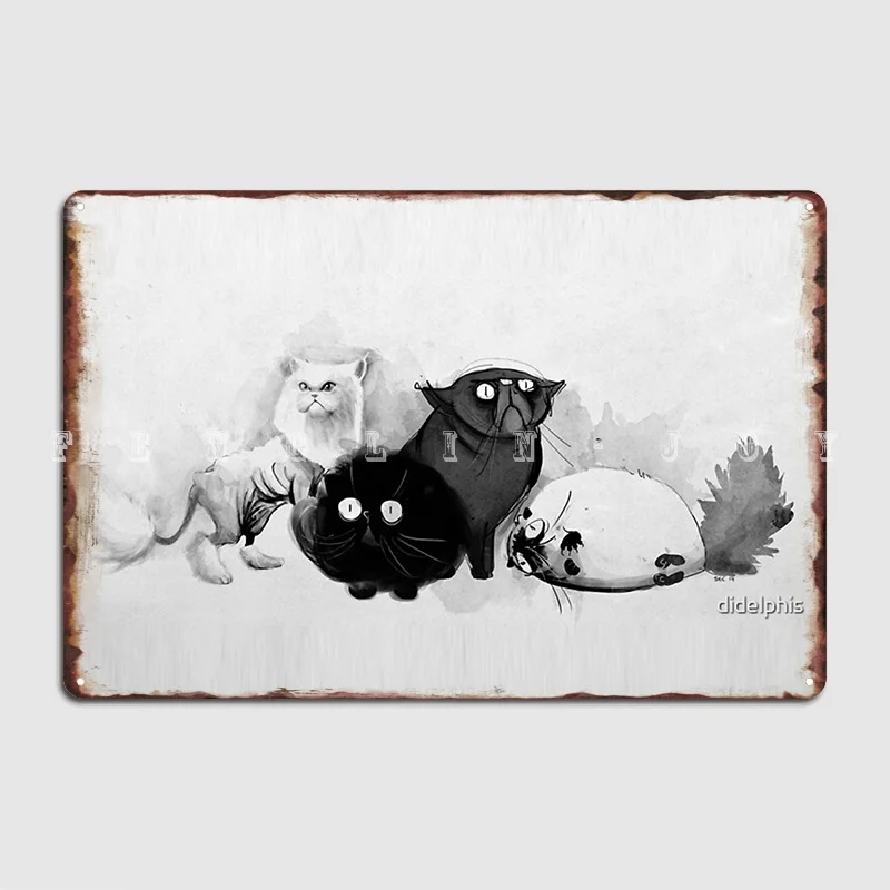 

Persian Cats Poster Metal Plaque Club Party Design Club Bar Mural Painting Tin Sign Poster