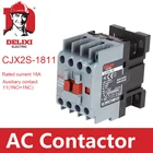 CJX2s-1811 контактор переменного тока DELIXI 18A 3 полюса без NC катушки напряжения 24 в 36 в 110 В 220 В 380 В 5060 Гц на din-рейке
