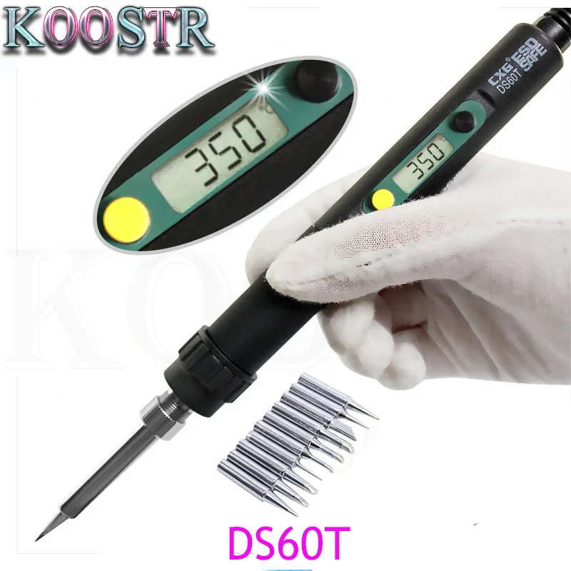 220V 60 Вт Цифровой паяльник CXG DS60T анти-статические электрические железа Керамика
