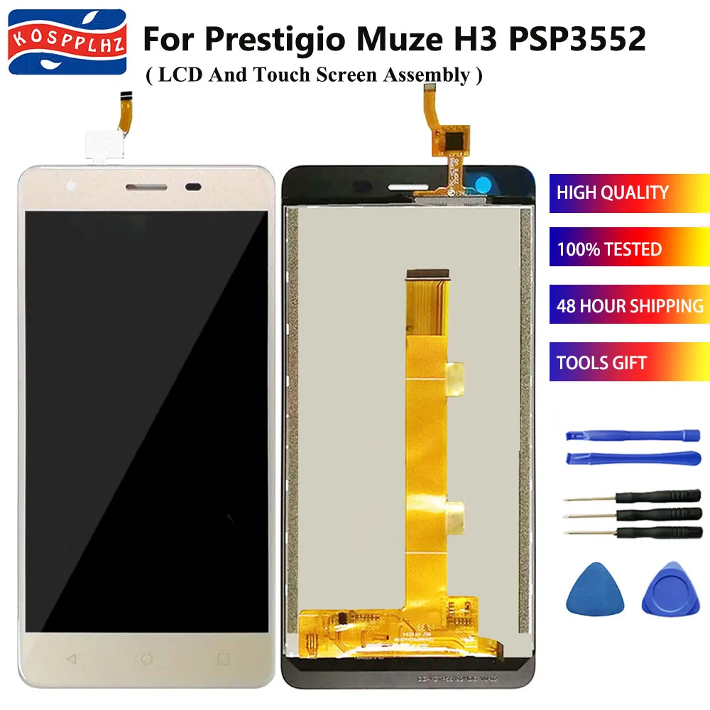 ЖК-дисплей и сенсорный экран 100% дюйма для Prestigio Muze H3 PSP 5 3552 DUO 3552DUO дигитайзер со