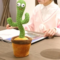 dancing cactus toy funny electric songs and luminous plant decor cactu plush stuffed with music kids christmas gifts home office
