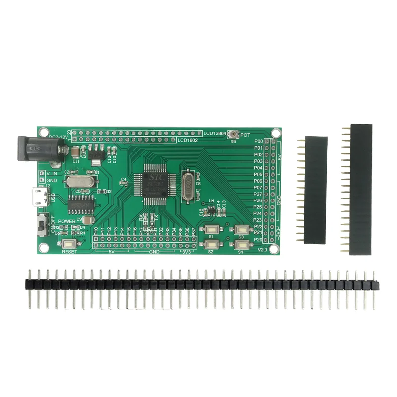 Минимальная системная плата STC89C52 STC12C5A60S2 MCU 51 LCD1602/LCD12864 интерфейс | Лампы и