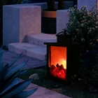 Светодиодный ночсветильник с имитацией камина, питание от USB, на батарейках, декор для кухни, гостиной, комнатная и уличная Рождественская настольная лампа для дома