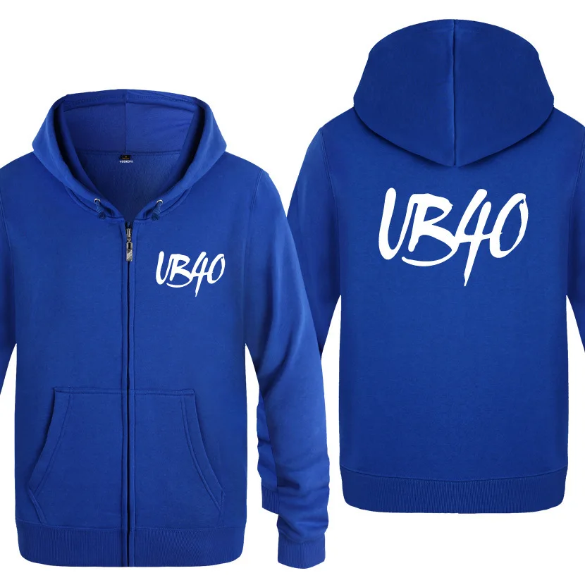 

UB40 Reggae Pop Rock Hoodies Men Fleece Long Sleeve Zipper Hooded Jacket Cardigans Winter Man Hip Hop Sweatshirt Streetwear Coat