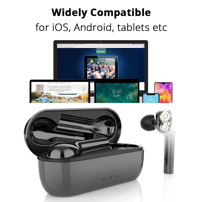 TWS Bluetooth наушники с двумя драйверами для Xiaomi Airdots Pro 2, беспроводные наушники, бас спортивная Гарнитура для Redmi Note 8 Umidigi F2