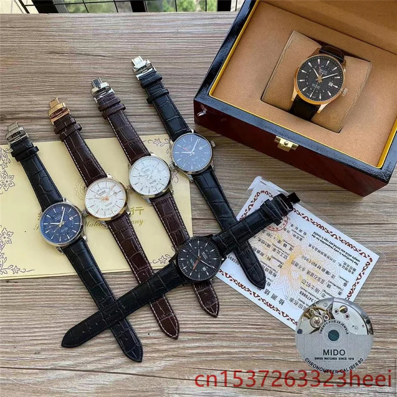 

MIDO watch men's skeleton automatic mechanical AAA watch gold skeleton retro men's women watch quartz watch