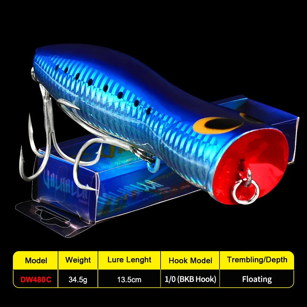 Top water Popper приманки для тунца 13 5 см рыболовные искусственная жесткая приманка
