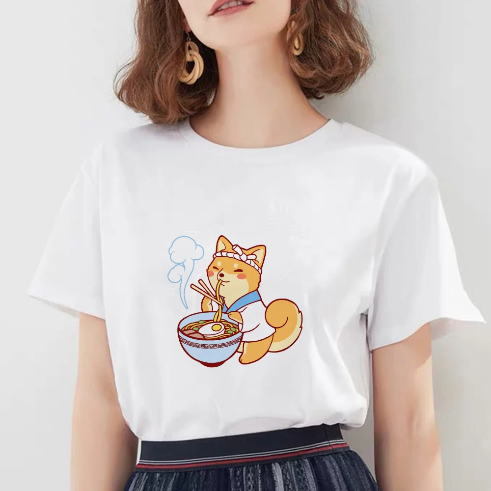 

Женская футболка с принтом милой Шиба-ину корги, Топ в стиле Харадзюку с изображением милой собаки, женская футболка, спортивные топы с авок...