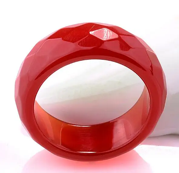 Дизайнерское кольцо на палец из натурального алмаза с красным агатом 20 мм для пар
