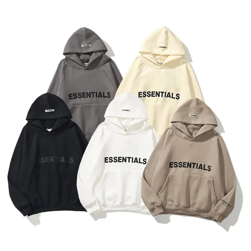 

Autumn/winter new style hoodie reflective three-dimensional letter hoodie high street fashion brand men's and women's pullover