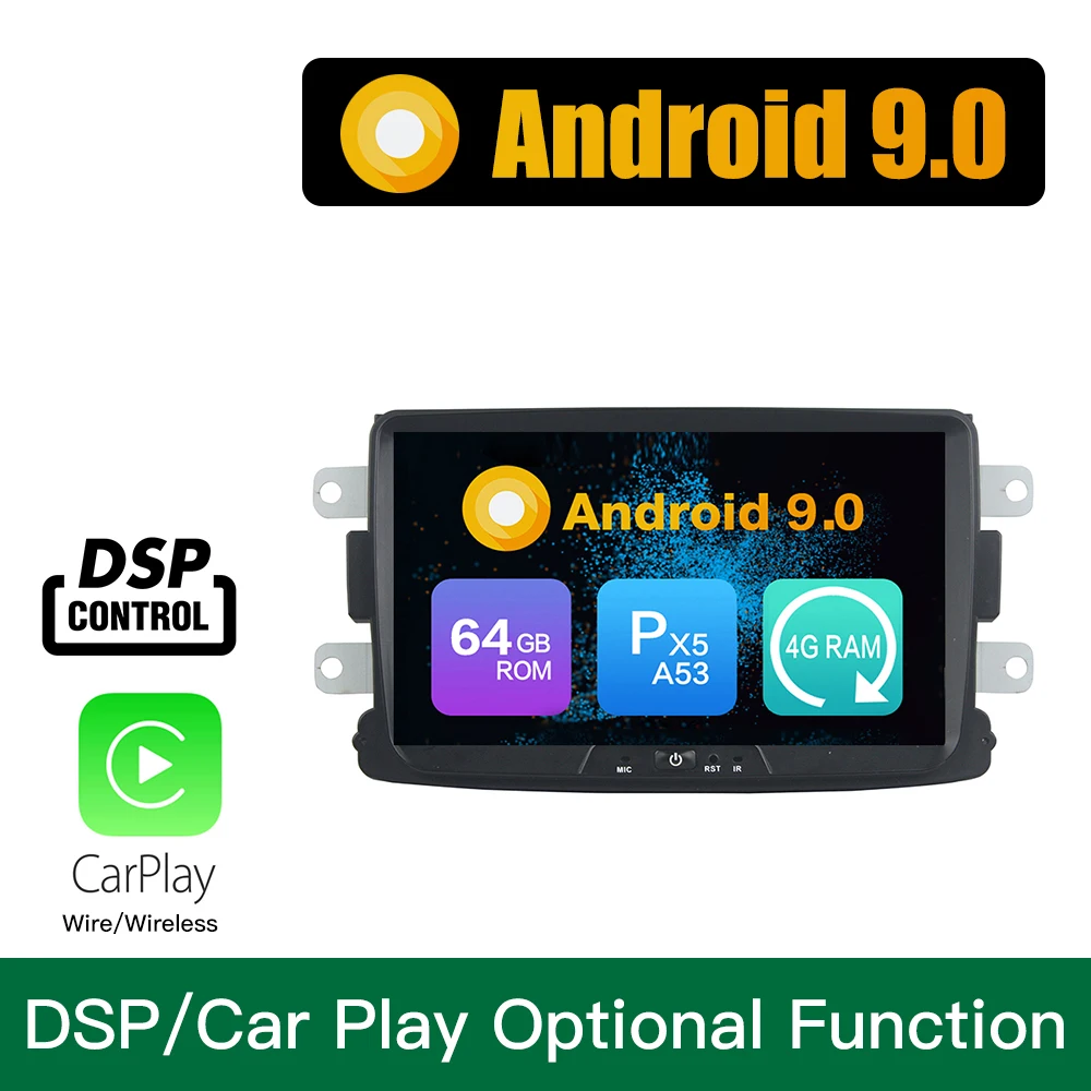 Android 9 0 Восьмиядерный 4 Гб ОЗУ 64 ПЗУ автомобильный DVD GPS навигатор мультимедийный
