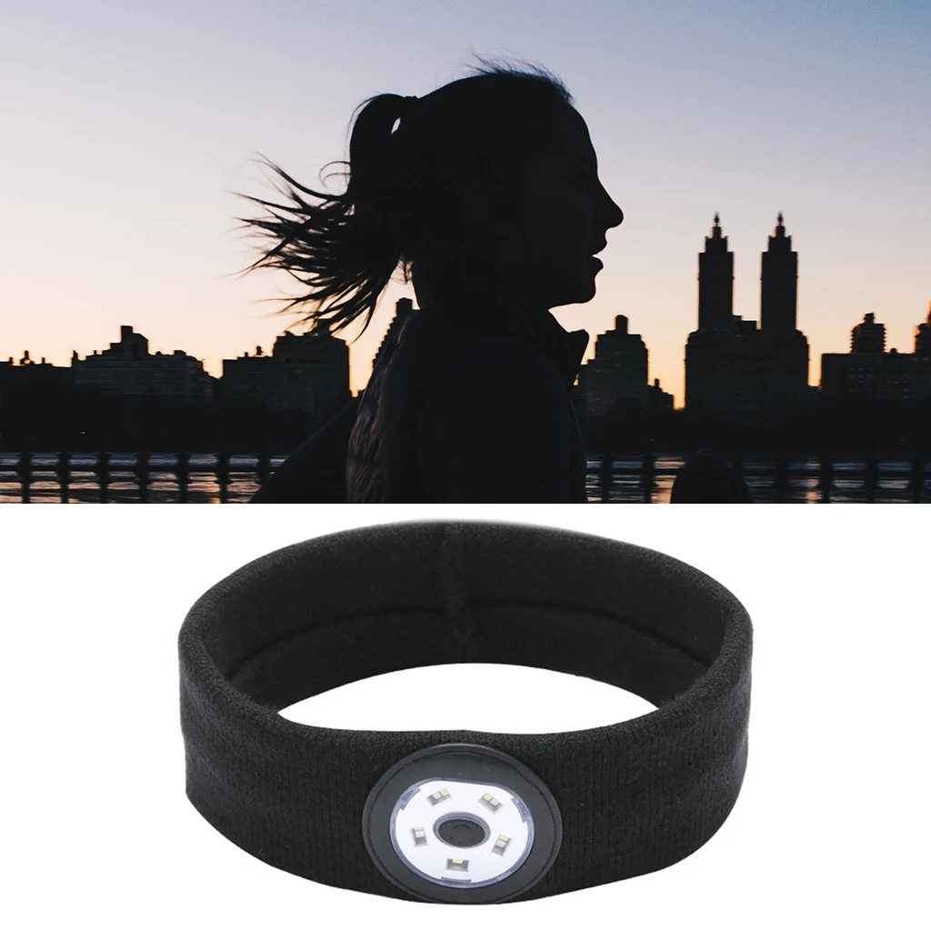 Повязка на голову с регулируемой светодиодной подсветкой безопасная повязка для