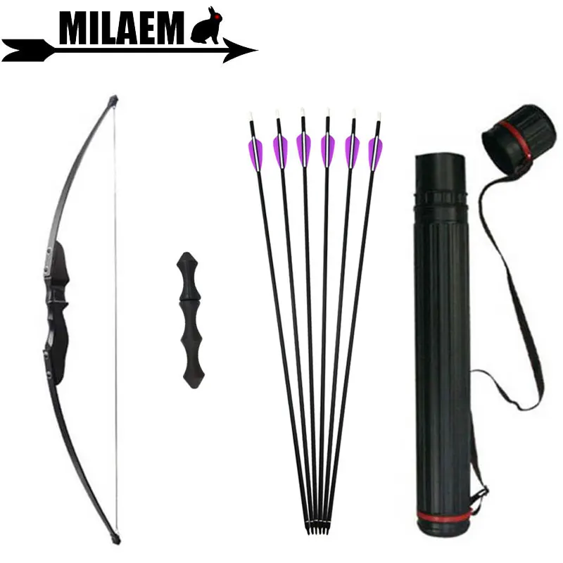 30/40lbs стрельба из лука Рекурсивный лук и Стрела набор углеродных стрел 32 дюйма