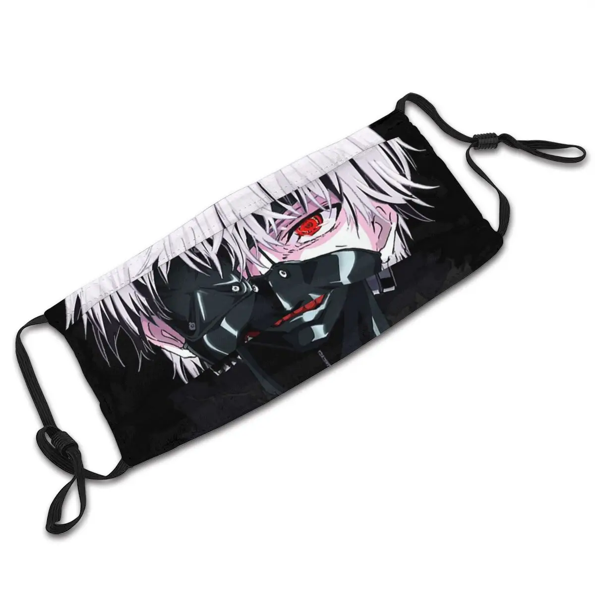 

Tokyo Ghoul Non-Disposable Mouth Face Mask Kaneki Ken Anti Haze Dustproof Mask With Filters Protection Mask Respirator Muffle