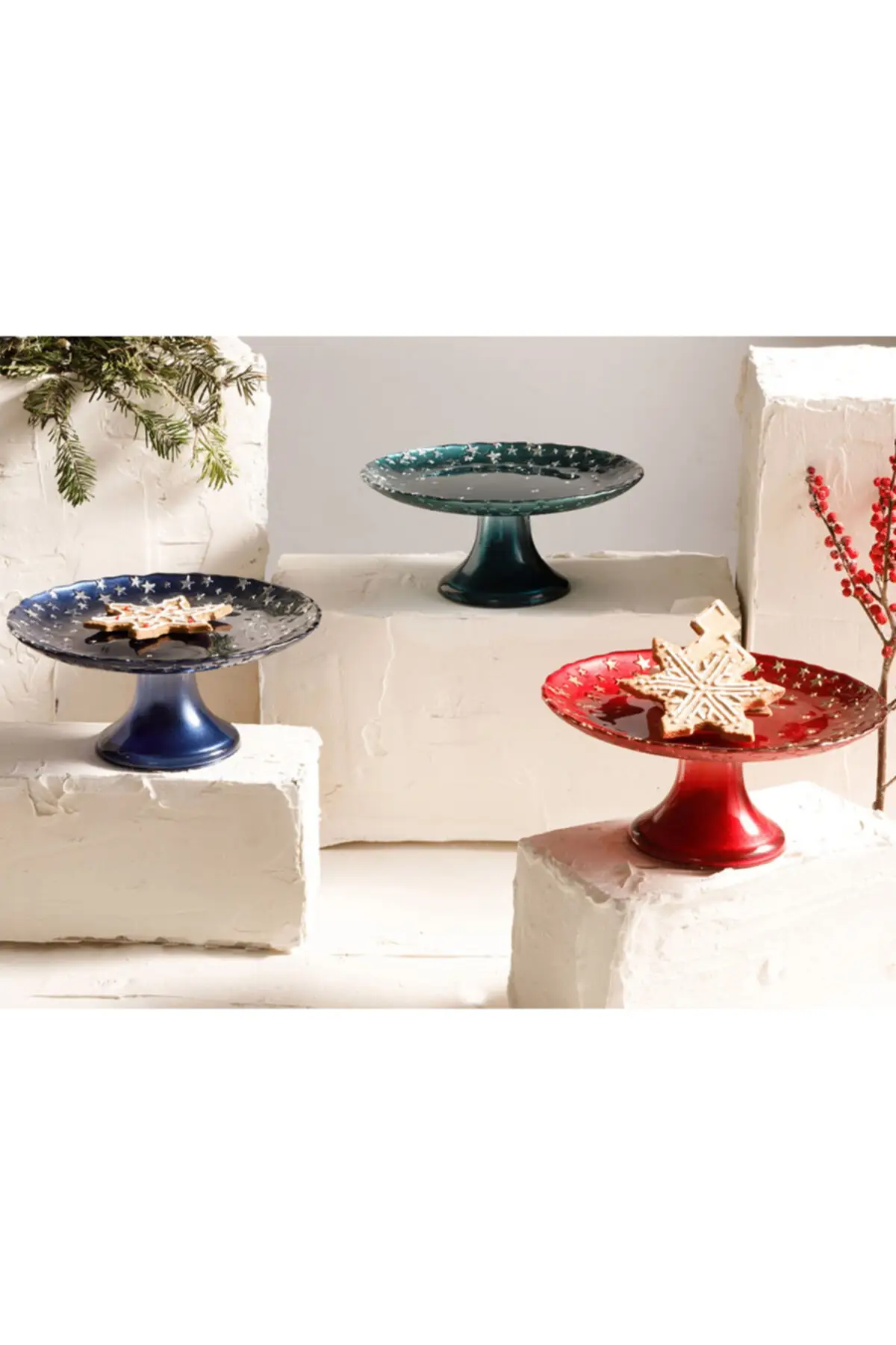 

English Home Mery Glass Cake Stand 18 Cm Green 10030355