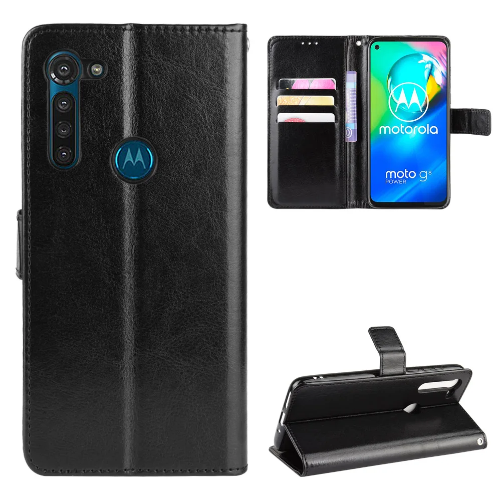 Чехол с откидной крышкой для Moto G8 Power 6 4 дюйма роскошный чехол из искусственной
