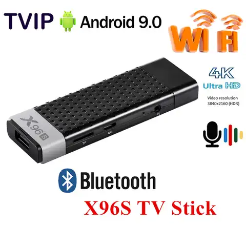ТВ-флешка X96S X96 Stick 4K, мини-флешка на Android 9,0, 4 Гб, 32 ГБ, четырехъядерный Amlogic S905Y2, Wi-Fi, BT, 1080P, 4K, медиаплеер