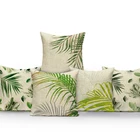 Тропический цветок Подушка с принтами листьев тропическим принтом листьев наволочка с украшением в виде милого цветка диван наволочка подушки мультипликационным мотивом