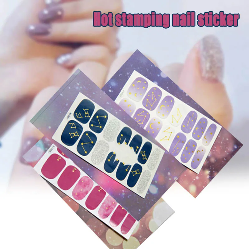 

Starry Sky Series Nail Sticker Waterproof Long Lasting Full Cover Nail Patch Manicure Supplies HJL2019