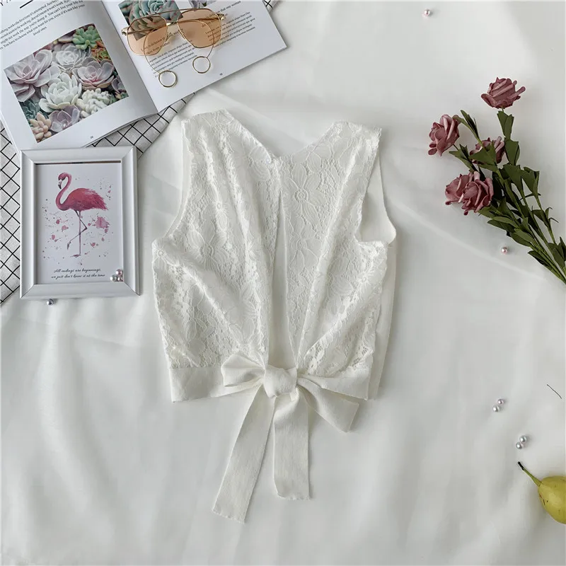 Женский трикотажный топ на бретельках с V образным вырезом|Топы| |