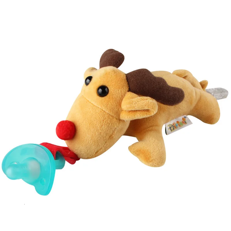 Держатель для детской соски висящий съемный плюшевый животное единорог кролик