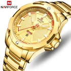NAVIFORCE мужские часы, лучший бренд, роскошные золотые деловые кварцевые часы, мужские Модные Военные спортивные водонепроницаемые часы, мужские часы