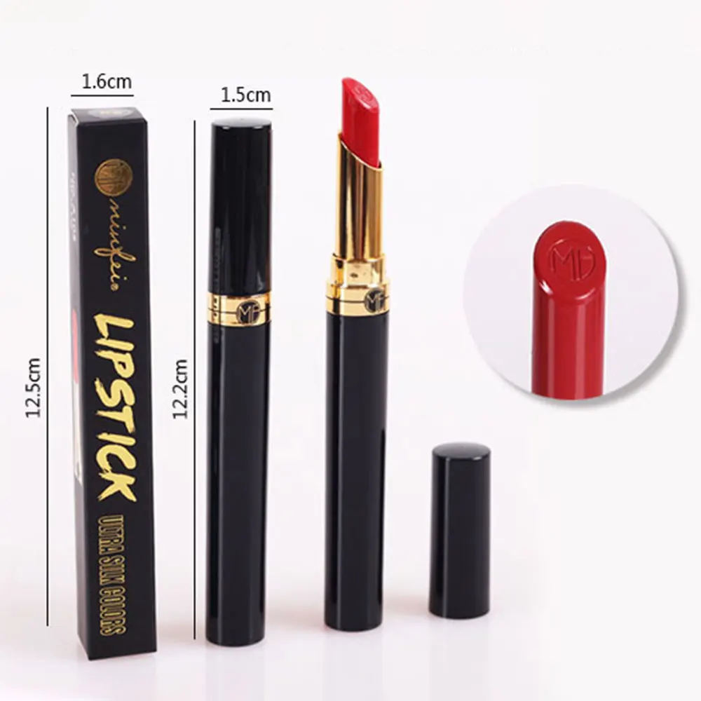 12 Цветов губная помада карандаш матовая Водонепроницаемый бархатные яркие