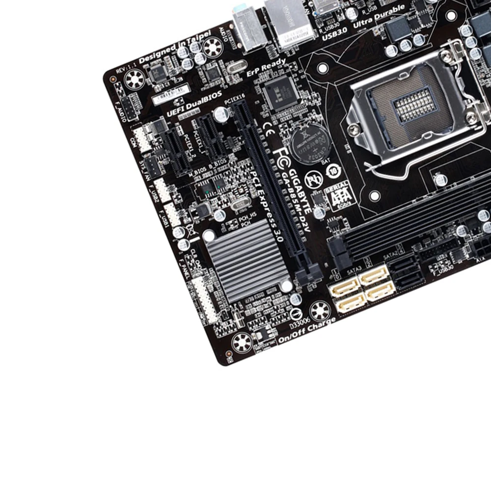 Gigabyte GA-B85M-D2V рабочего Материнская плата B85M-D2V B85 LGA 1150 Core i7 i5 i3 DDR3 16G SATA3 USB3.0 VGA, HDMI, DVI микро-atx корпус