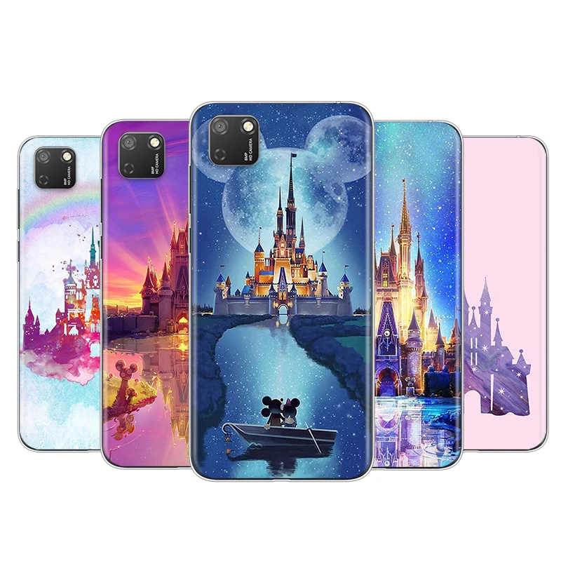 

For Honor 50 SE V30 30i 30S 30 20S 20E 20 V20 Pro 5G Plus Lite Transparent Phone Case Disney Castle Soft TPU Cover