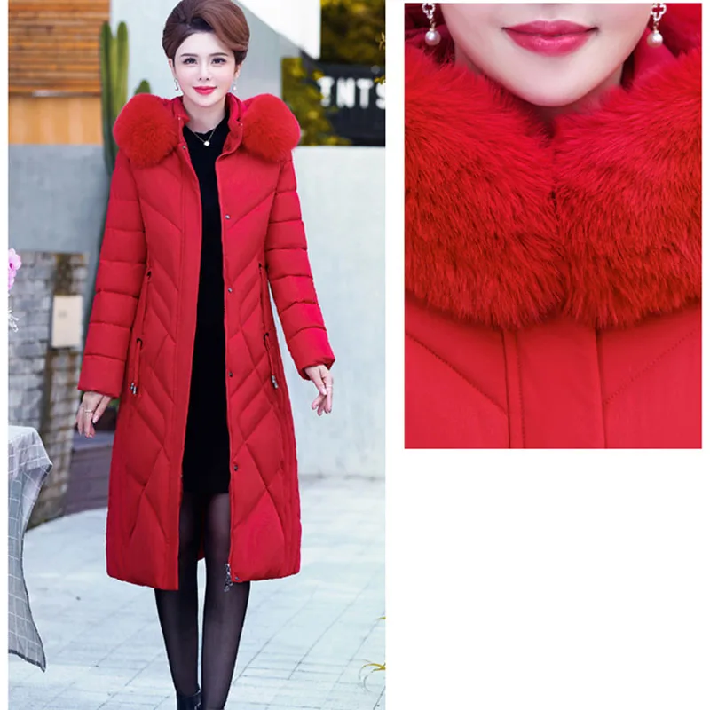 2022 элегантный тонкий женский зимний утепленный пуховик для мам Паркер Новая