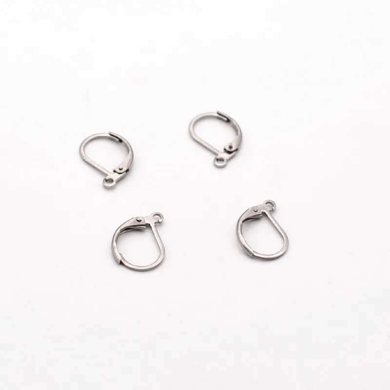 

10pcs/Lot Stainless Steel Ear Ring French D Buckle Ear Hook Wholesale Never Tarnish 16*10mm