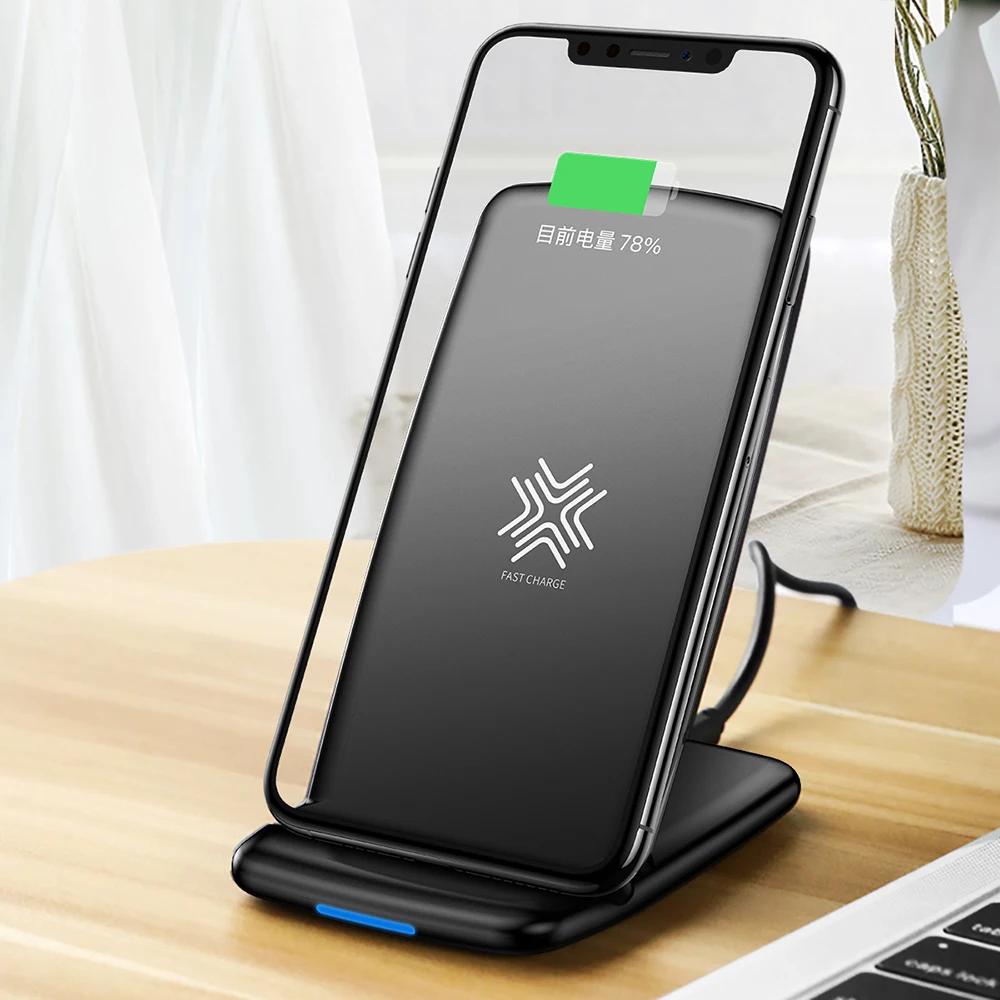 ROCK W3 Pro Qi Беспроводное зарядное устройство 10 Вт для iPhone11 pro XR MAX Быстрая Зарядка Док-станция Беспроводное зарядное устройство для samsung OPPO Xiaomi