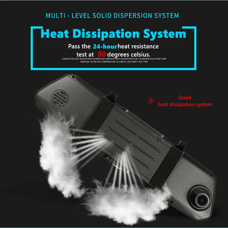 Автомобильный видеорегистратор Odare 7 дюймов камера заднего вида Full HD 1080P двойной