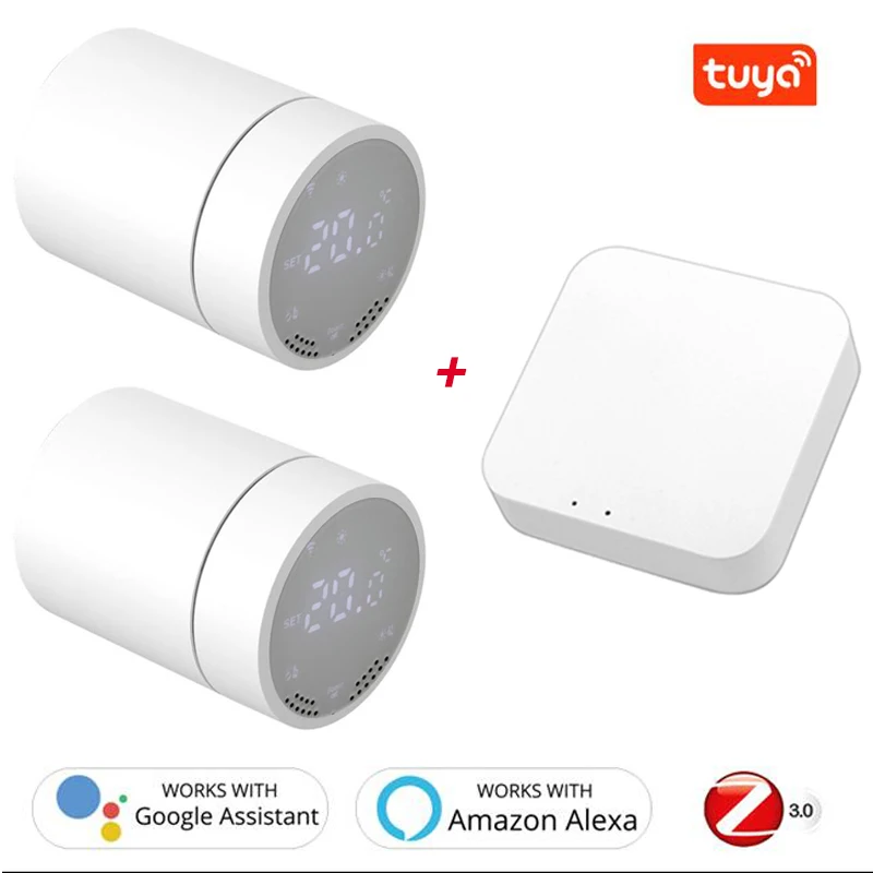 

Tuya ZigBee3.0 Smart Radiator Actuator Programmable Thermostatic Radiator Valve Temperature Controller Work With Alexa Google