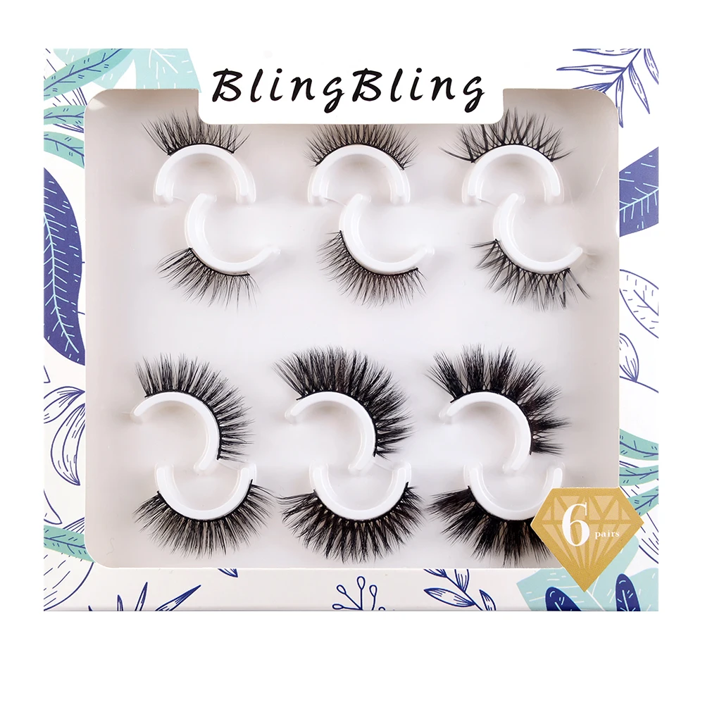 

6Pairs 3D Mink Lashes Natural Eyelashes Dramatic False Eyelashes Faux Cils Makeup Wholesale Fake Eyelash Extension maquiagem