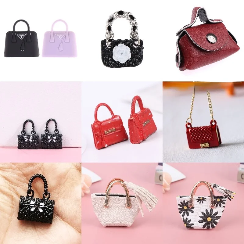 

1:12 Dollhouse Miniature Decor Shopping Handbag Shoulder Bags Shopping Bag Fashion Shopping Handbag Shoulder Bag Messenger Bag