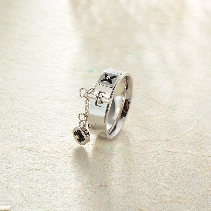 Женское кольцо с цветком клевера Baoyan обручальное в готическом стиле из