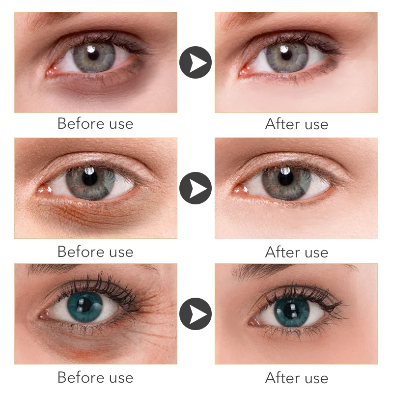

Gold Eye Mask Remove Dark Circles Moisturizing Skin Seaweed Eye Patches Crystal Collagen Gel Pad Eye Mask for Under Eyes Care