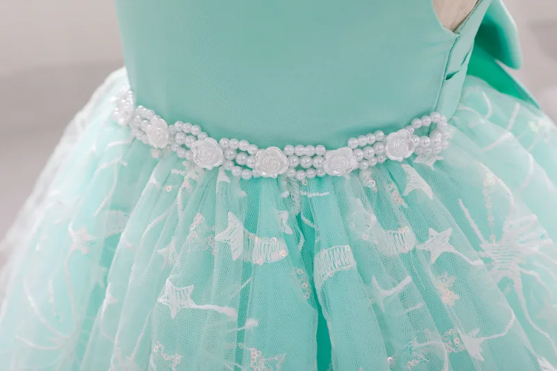 

Toddler Summer Baby Girls Dresses Fancy Beaded Kids Princess Dress For Girls Party Wedding Dress Children Formal Evening Clothes
