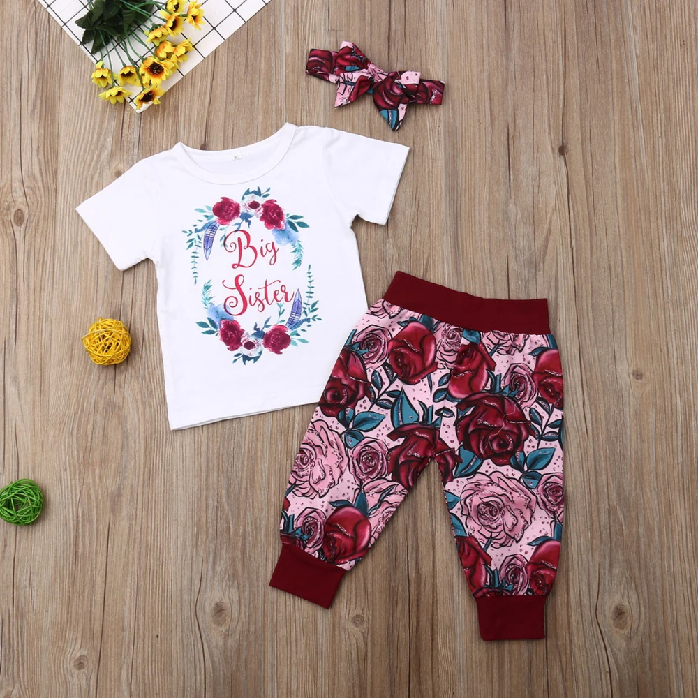 2019 г. милая Одинаковая одежда для большой маленькой сестры комплекты маленьких