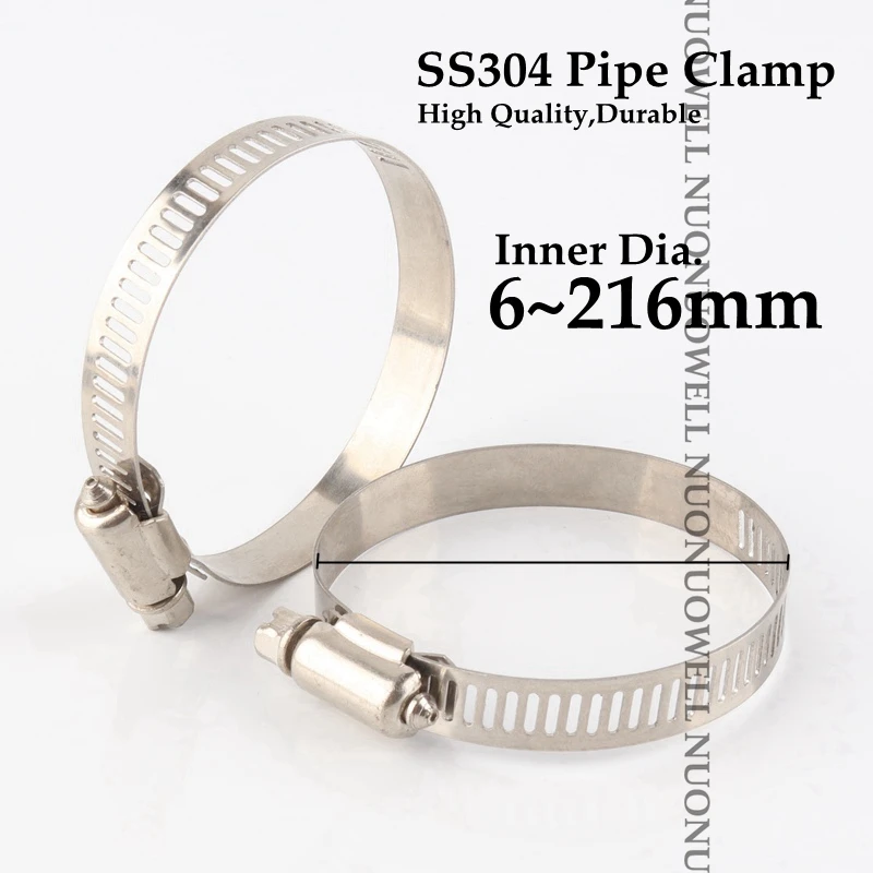 2 шт./лот нержавеющая сталь 304 червячный приводной шланг зажим для топливной трубы