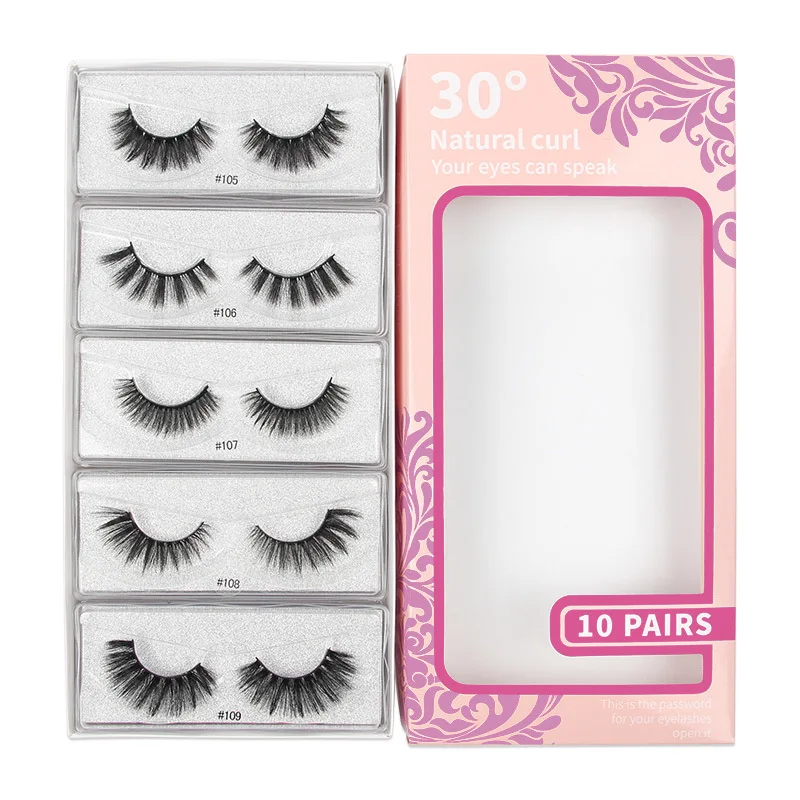 

10 пар, накладные ресницы из искусственной норки