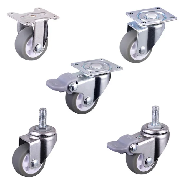 

360 Degree Swivel Caster Wheels Fixed with brake no brake with pad stem Heavy Duty No Noise For Cabinet Sofa Caster 4PCS