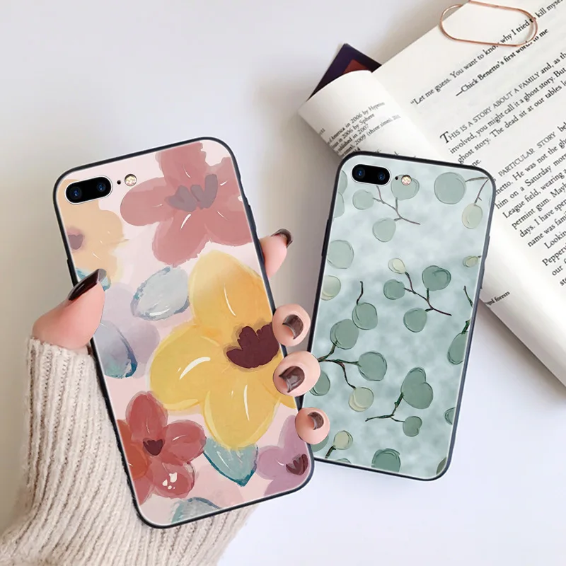 

Art Flower Tempered Glass Case for xiaomi 10 pro ultra Cover