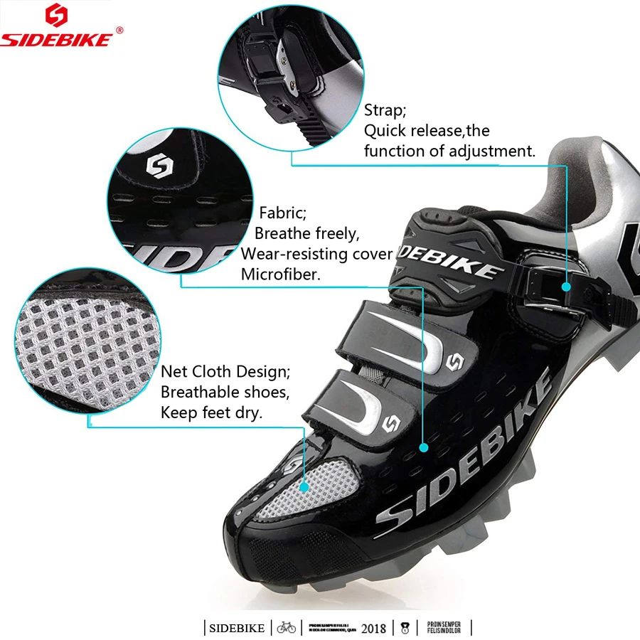 SIDEBIKE/Мужская и женская обувь для езды на велосипеде с самоблокирующимся замком